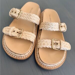 Ulla Johnson Cream Braided Sandals